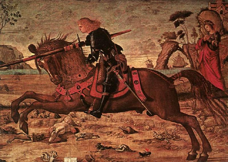 CARPACCIO, Vittore St George and the Dragon (detail) sdgf Spain oil painting art